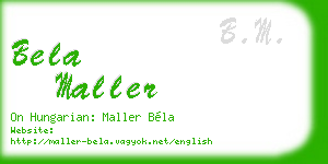 bela maller business card